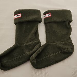 Hunter Kid's Welly Sock Green 11-13
